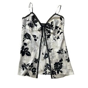 Victoria's Secret Black and White Floral Chemise